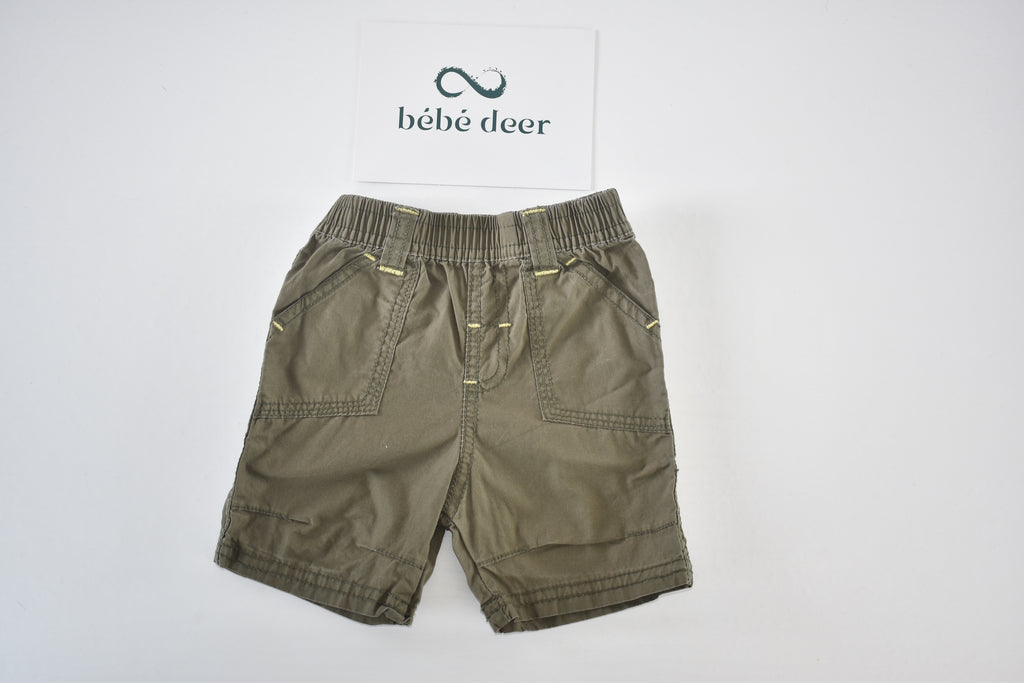 Khaki cotton shorts