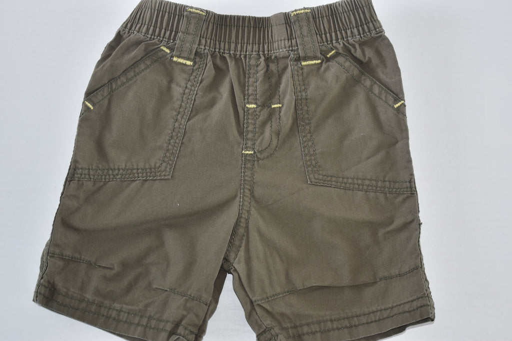Khaki cotton shorts