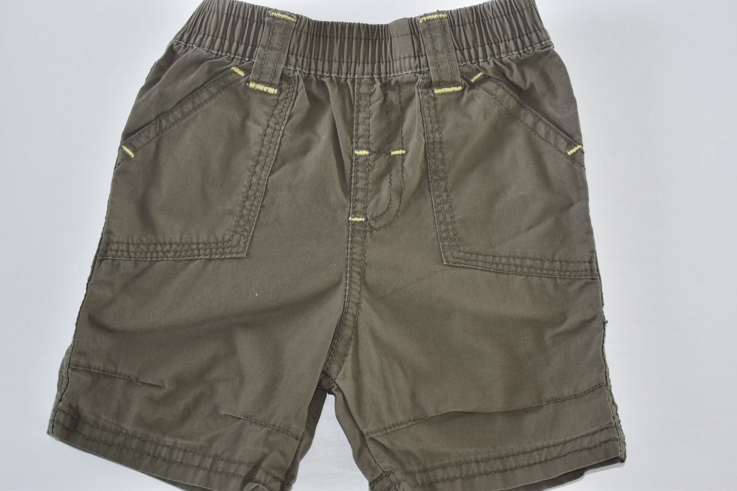 Khaki cotton shorts