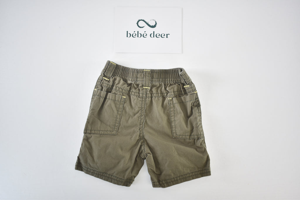 Khaki cotton shorts