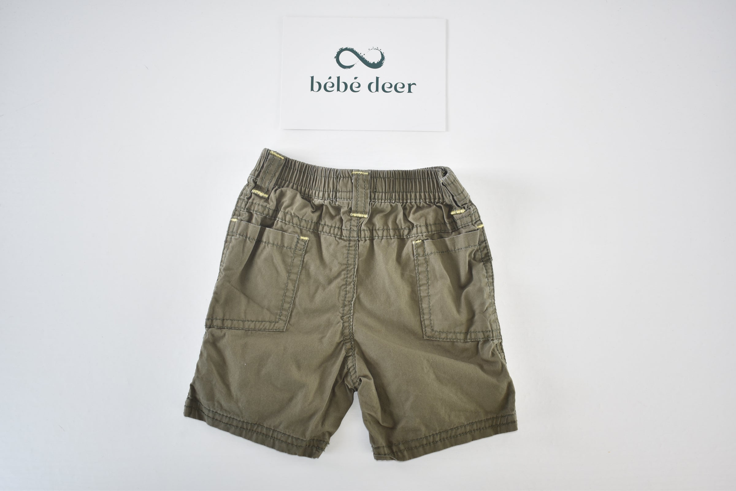Khaki cotton shorts