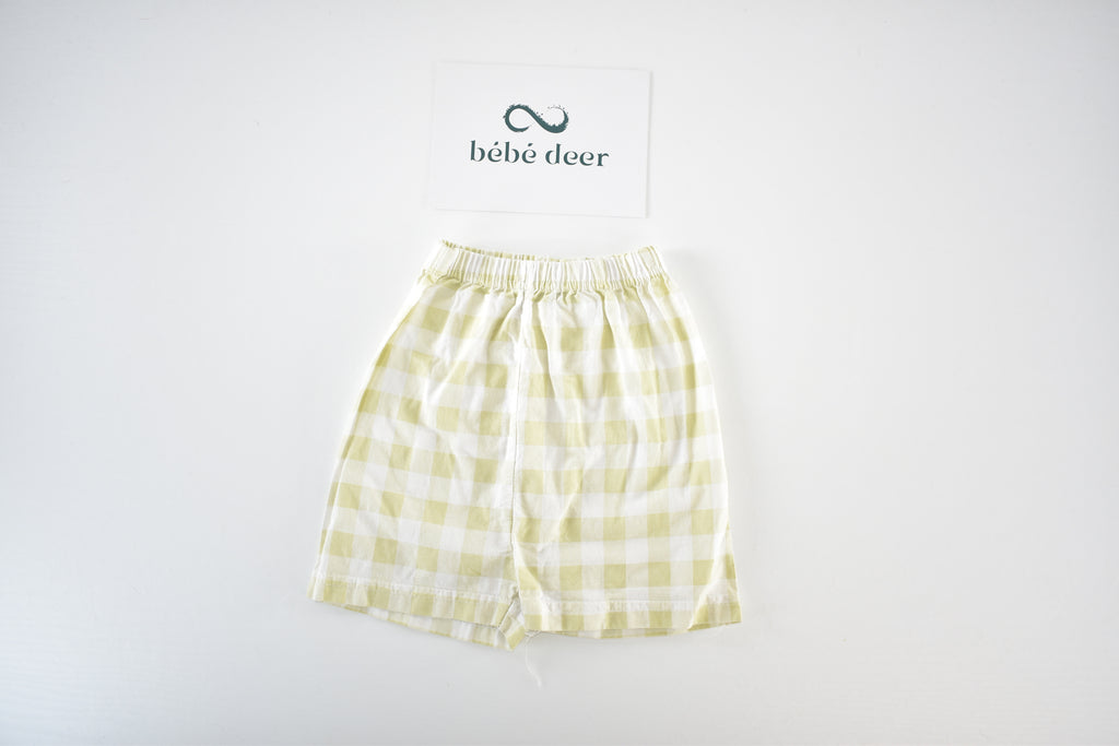 Made in France green gingham shorts