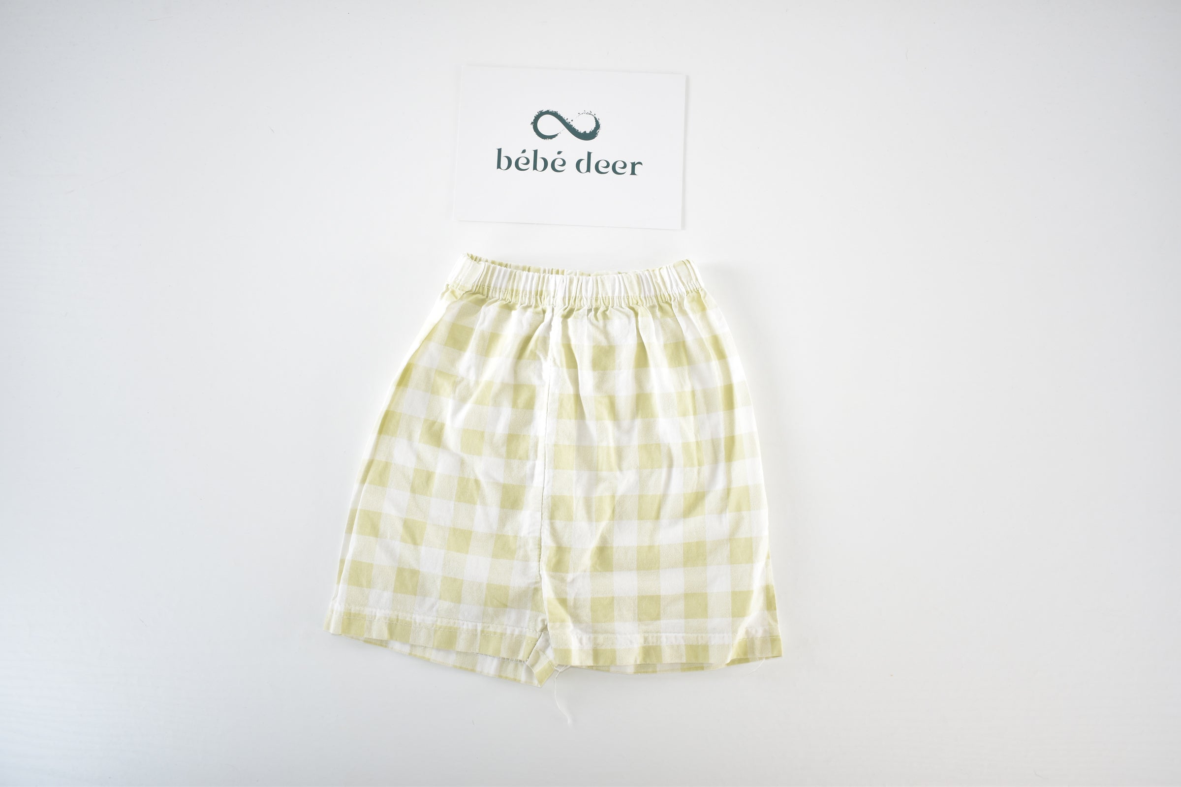 Made in France green gingham shorts