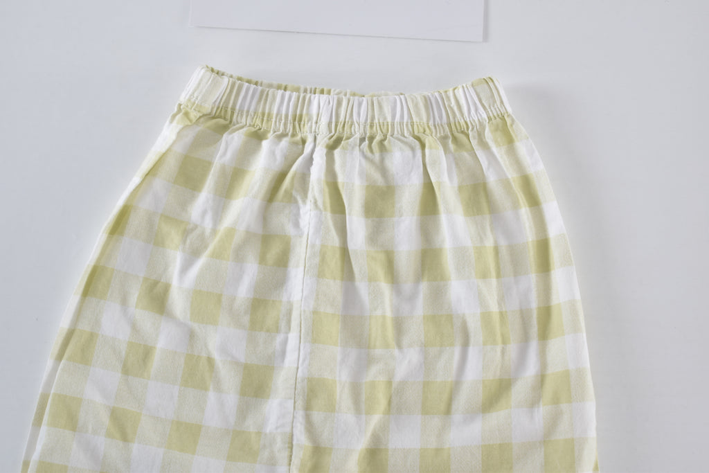 Made in France green gingham shorts