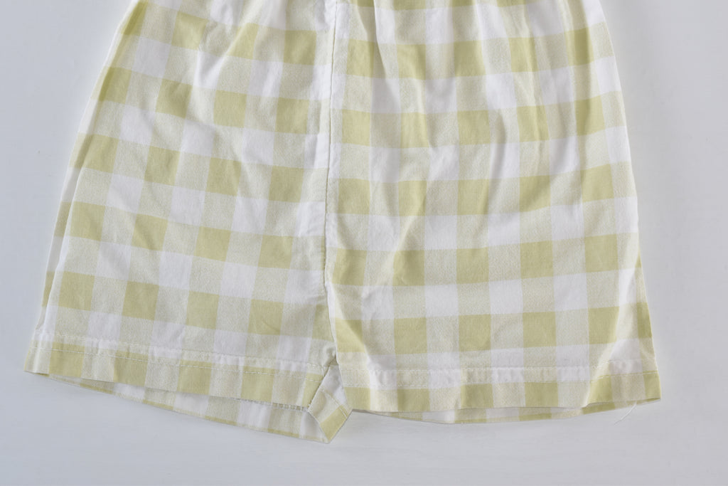 Made in France green gingham shorts