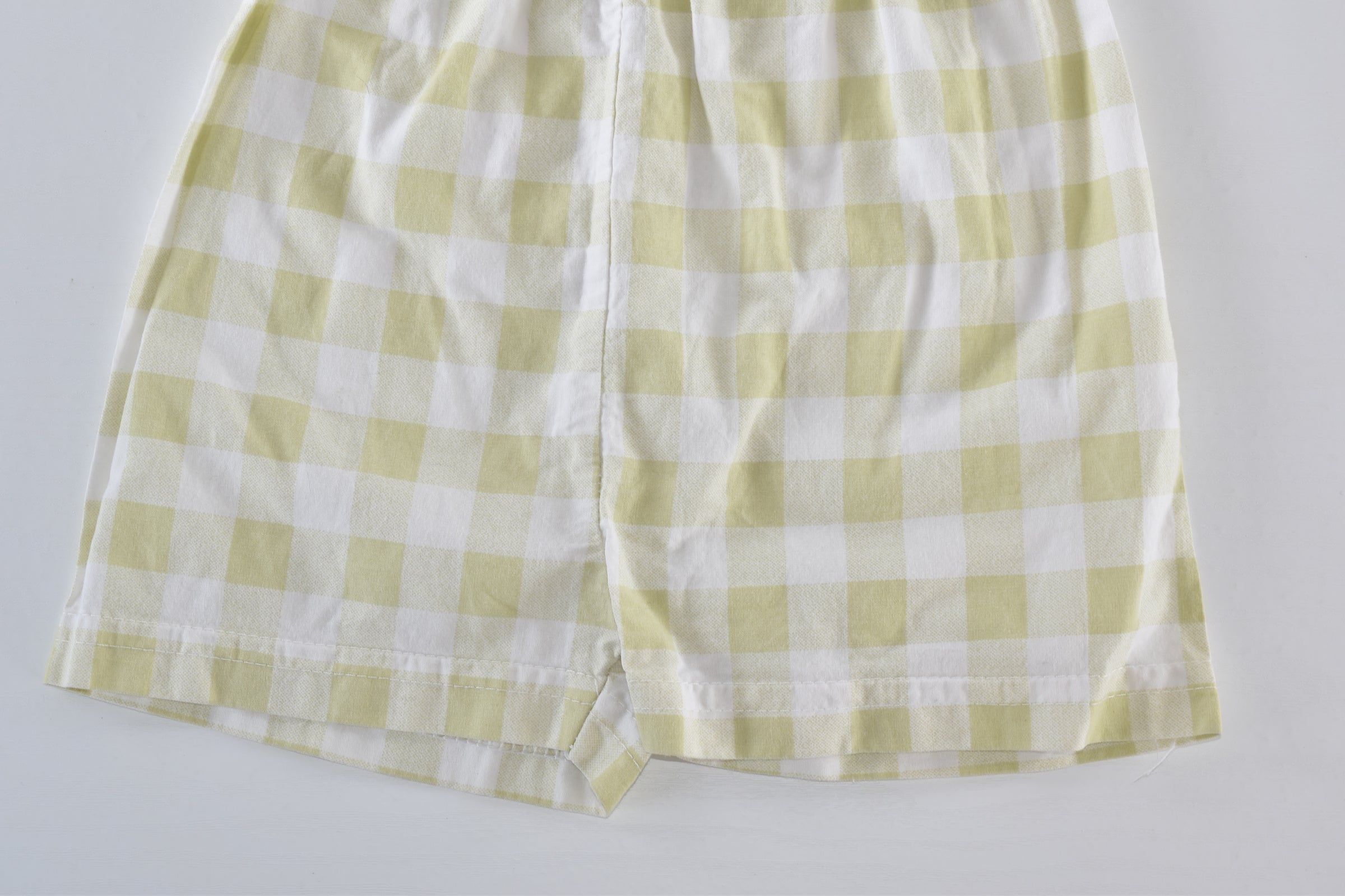 Made in France green gingham shorts
