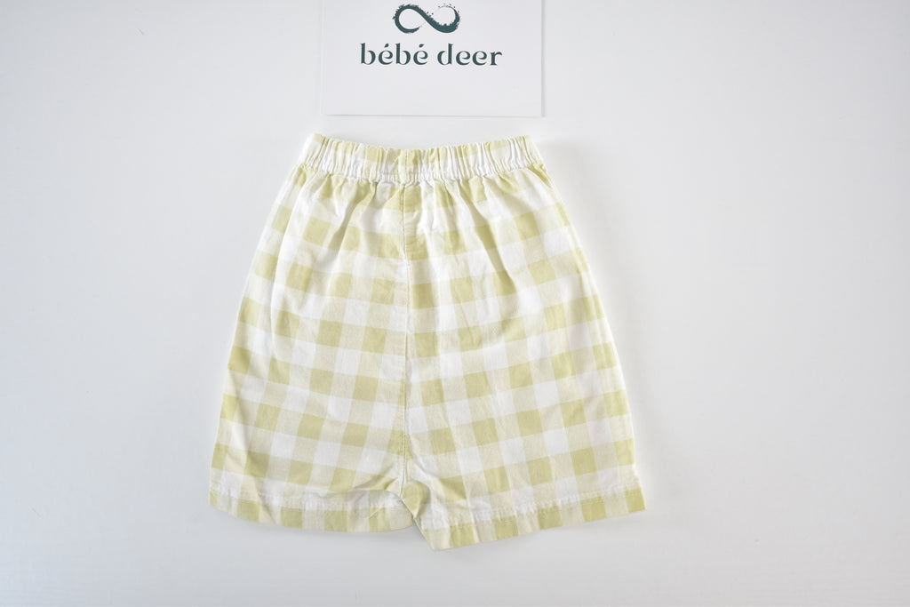 Made in France green gingham shorts