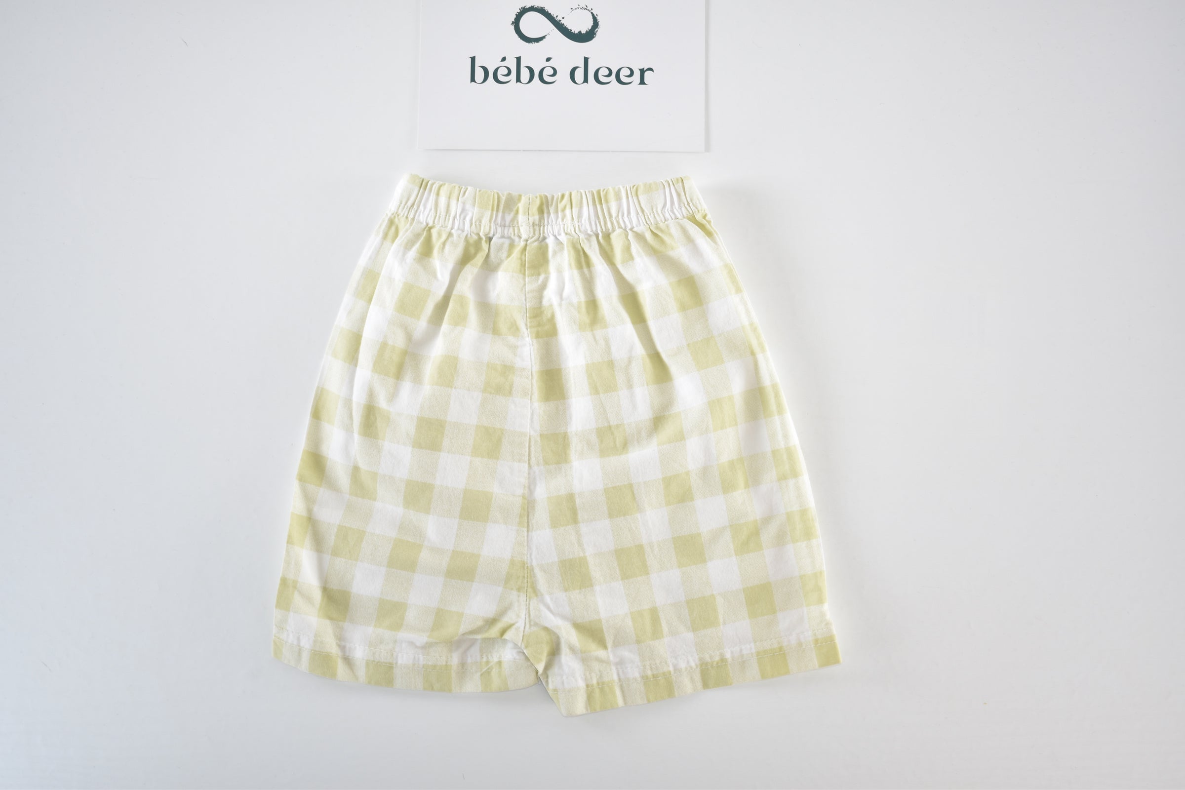 Made in France green gingham shorts