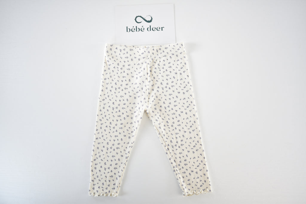 Cream floral leggings