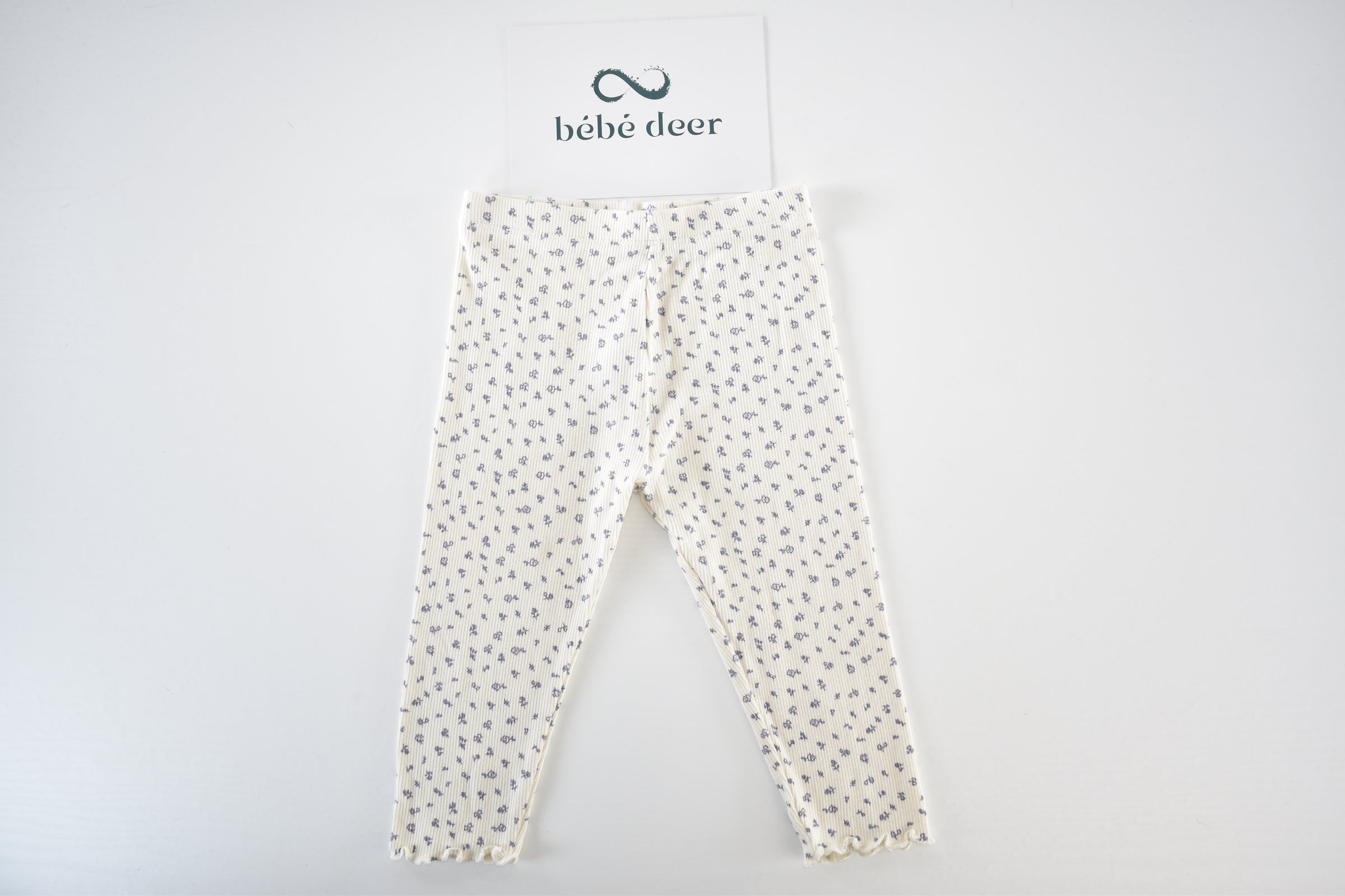 Cream floral leggings