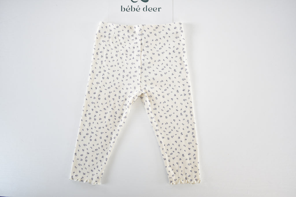 Cream floral leggings