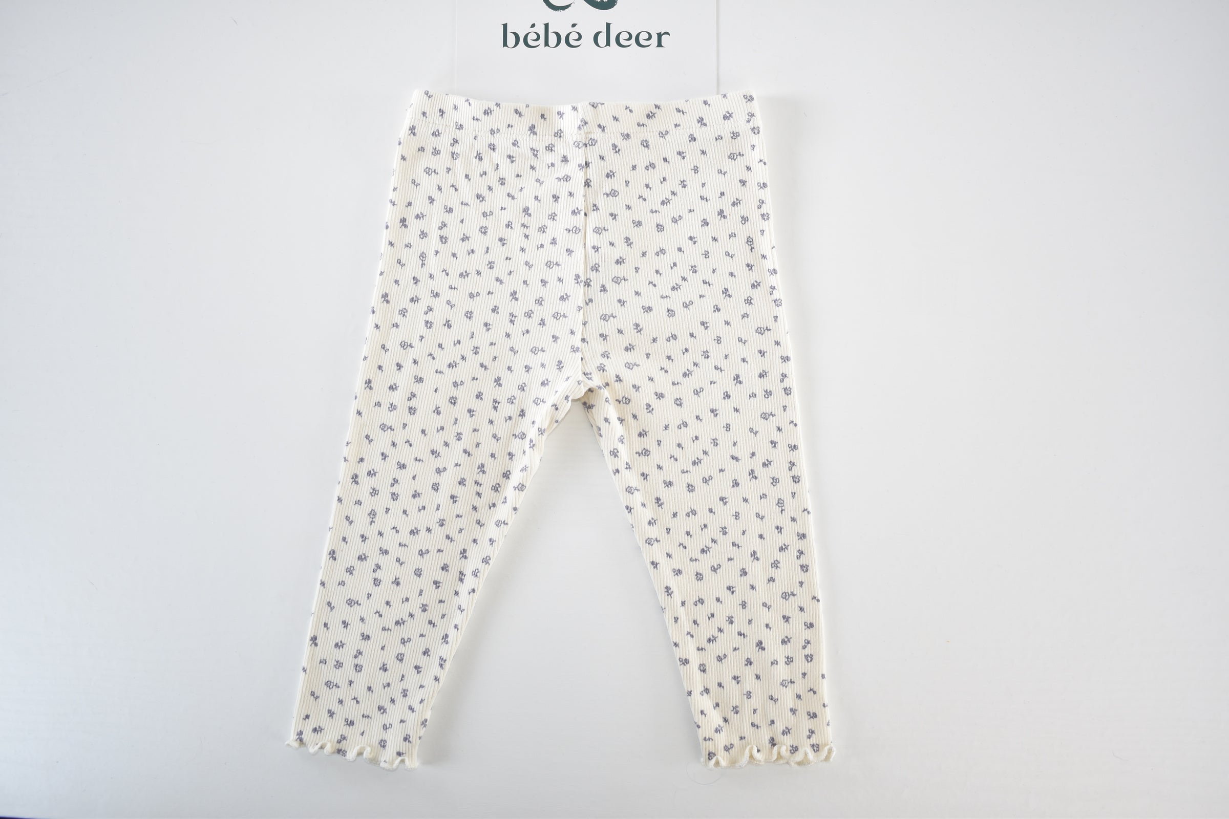 Cream floral leggings