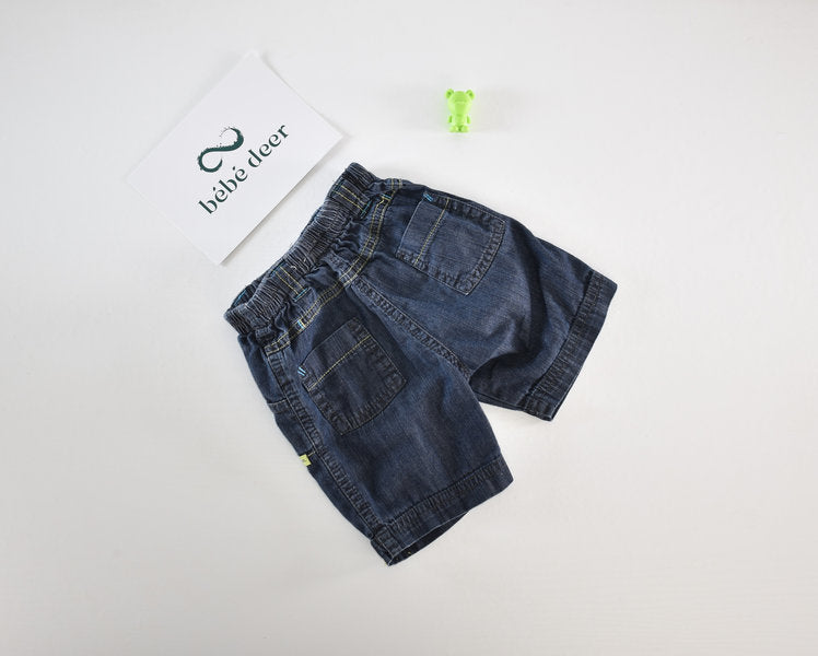 Blue denim shorts rabbit "et les carottes"