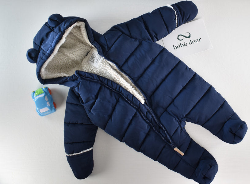 Navy padded snowsuit