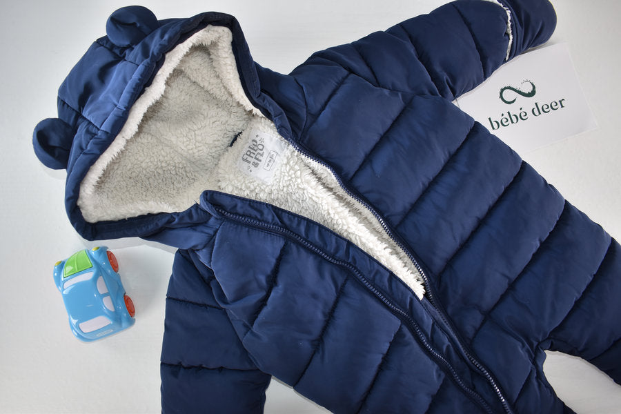 Navy padded snowsuit