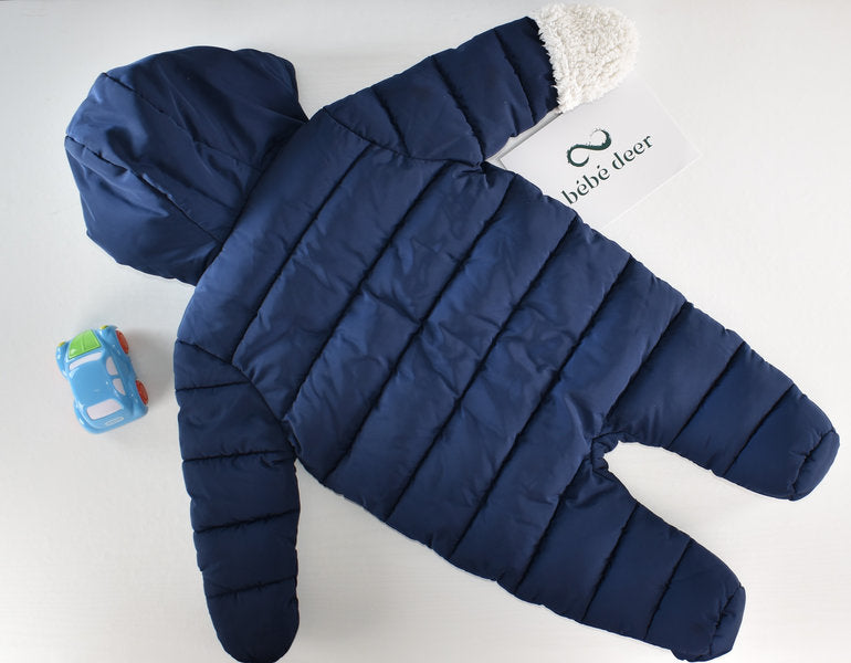 Navy padded snowsuit