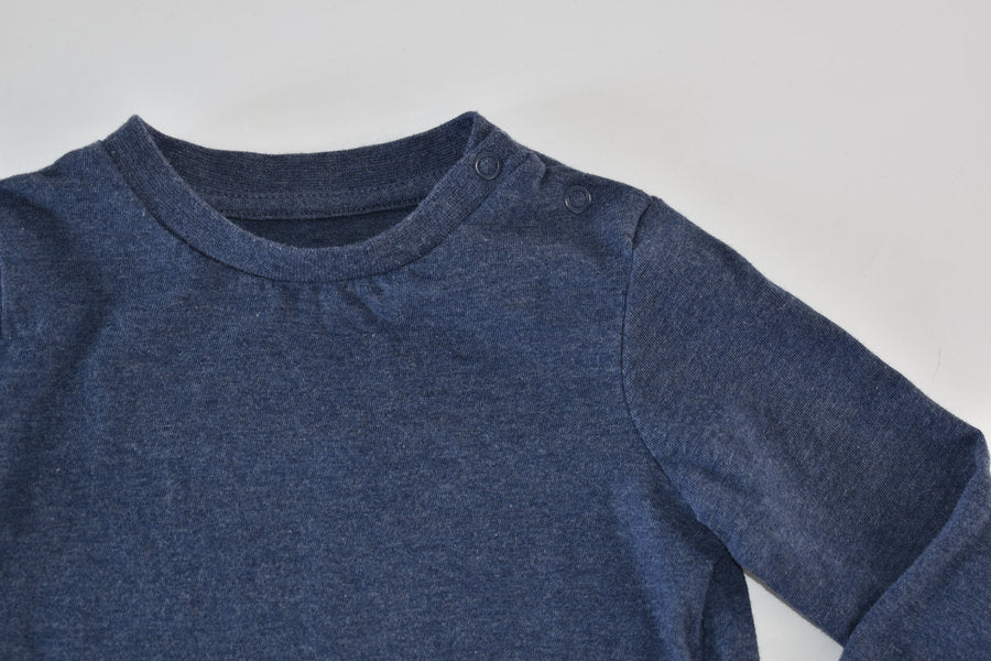 Blue-grey long-sleeve top