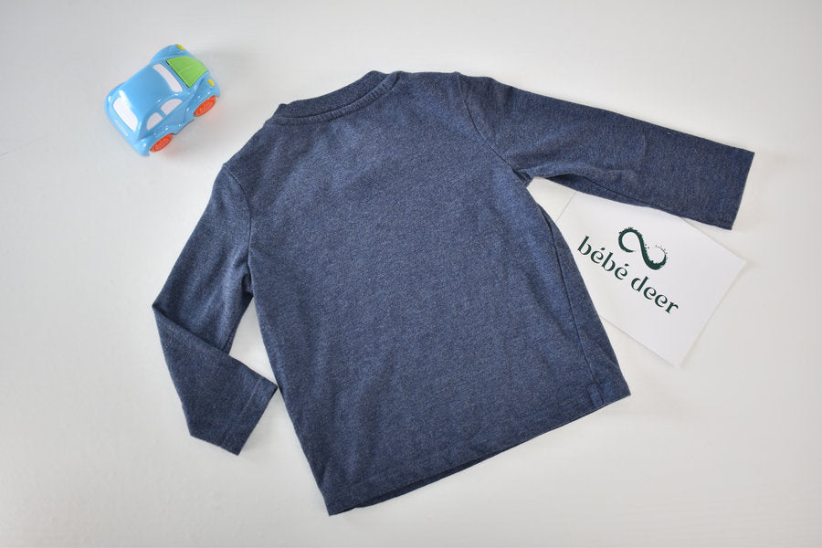 Blue-grey long-sleeve top