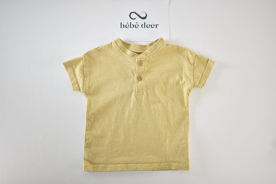 Pale yellow/kaki short sleeve top