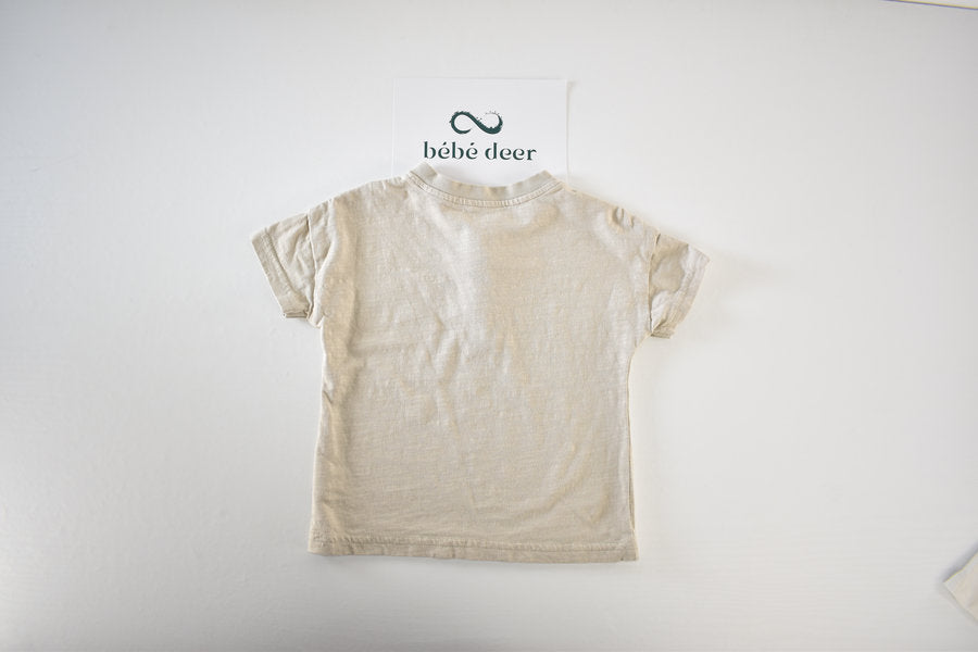 Pale grey short sleeve top