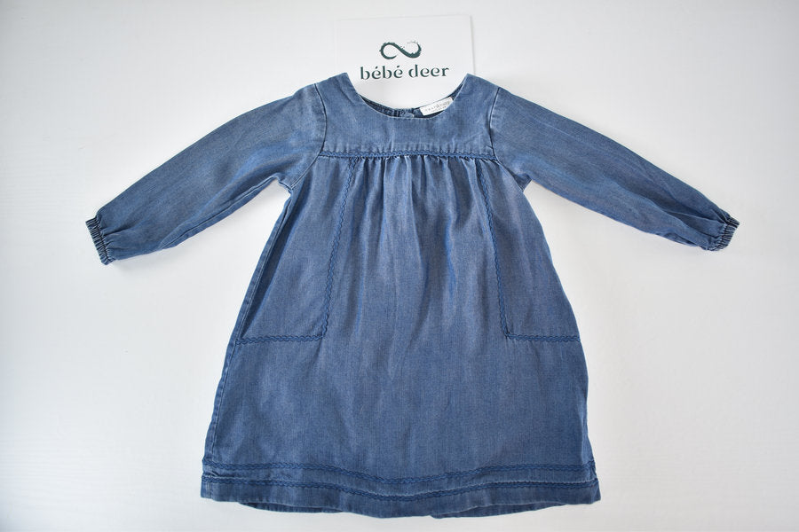 Denim-look dress