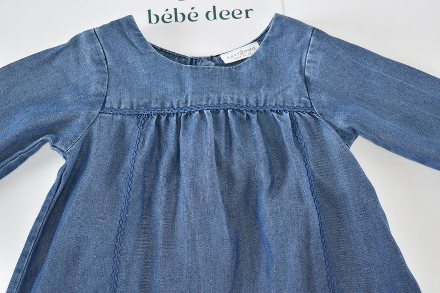 Denim-look dress