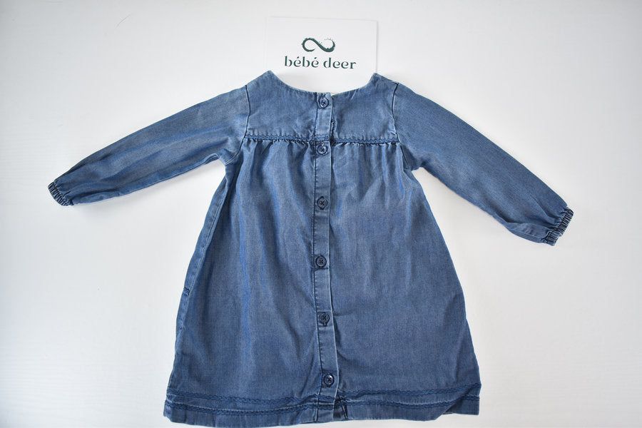 Denim-look dress