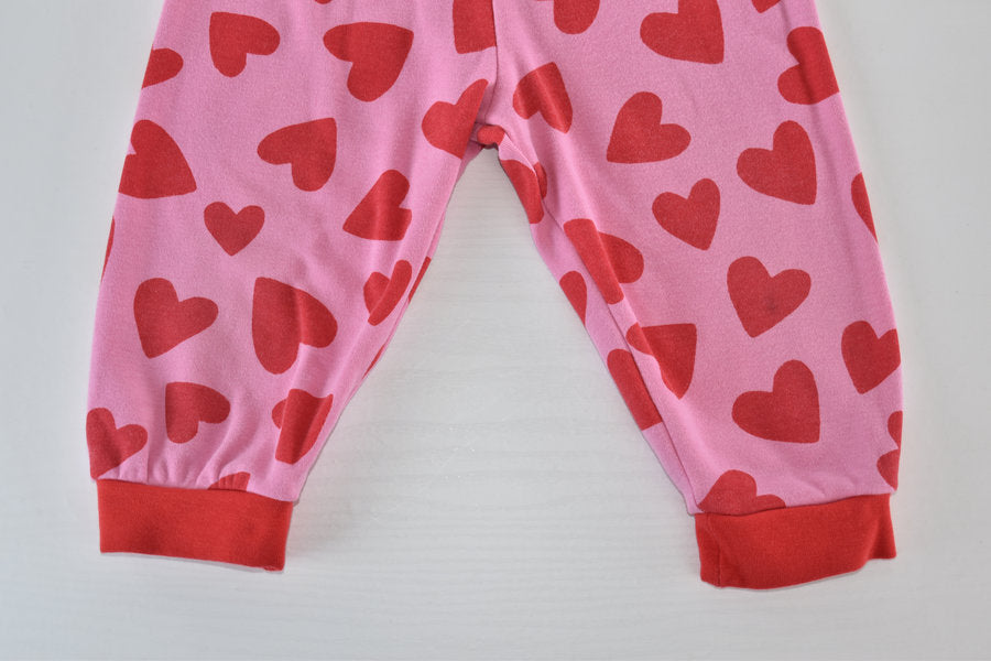 Heart print light trousers