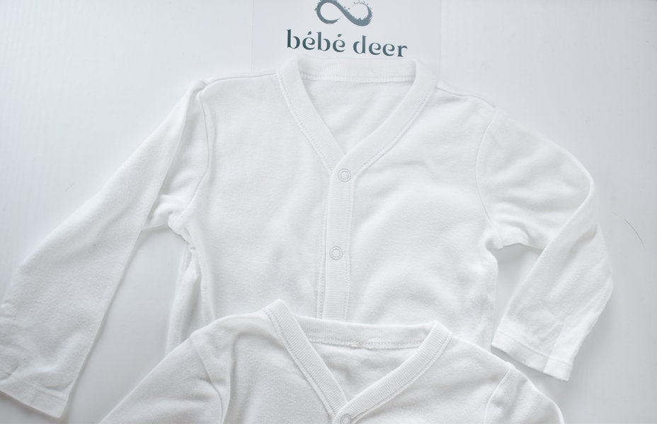 3-pack white sleepsuits