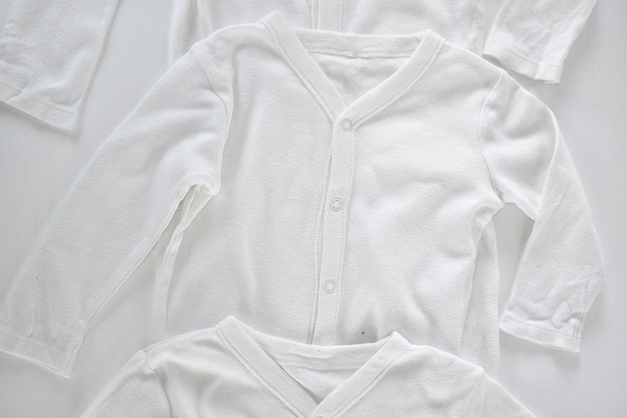 3-pack white sleepsuits