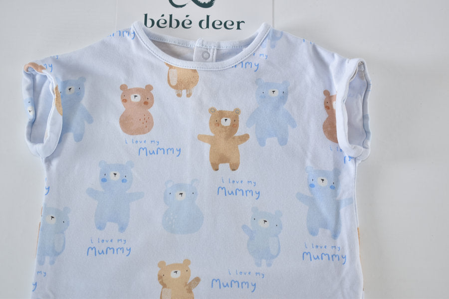 Bear print romper