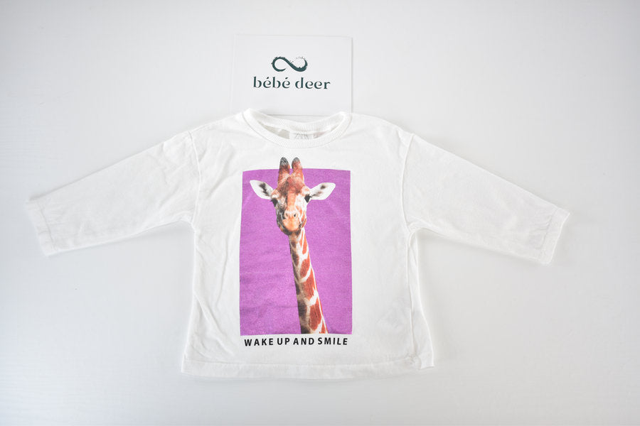Long-sleeved giraffe top