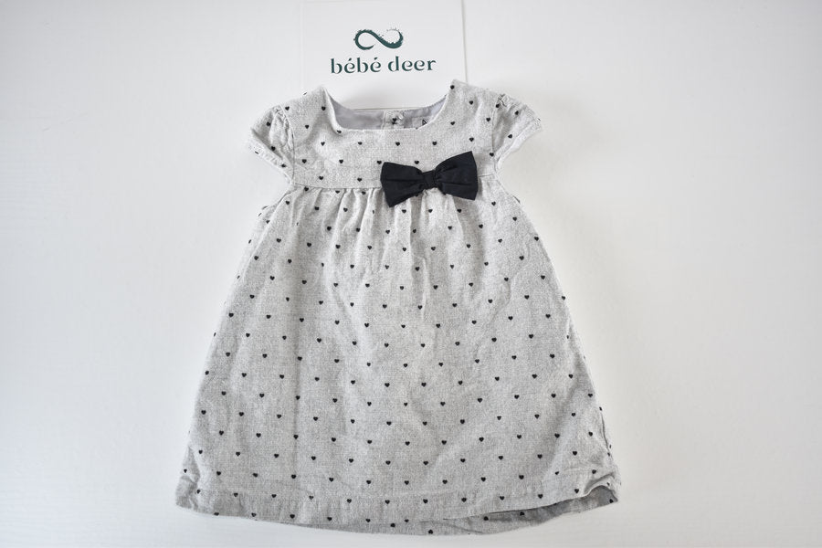 Heart print lined dress