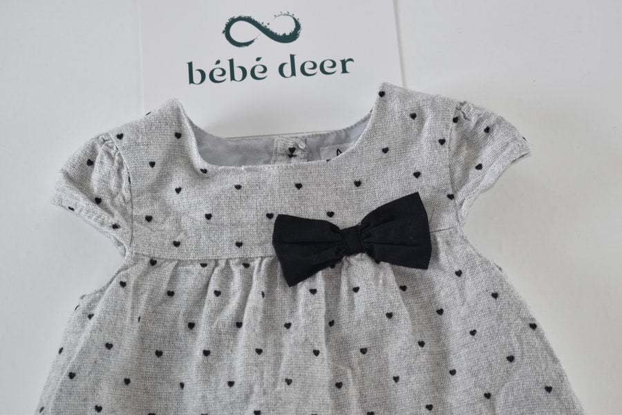 Heart print lined dress