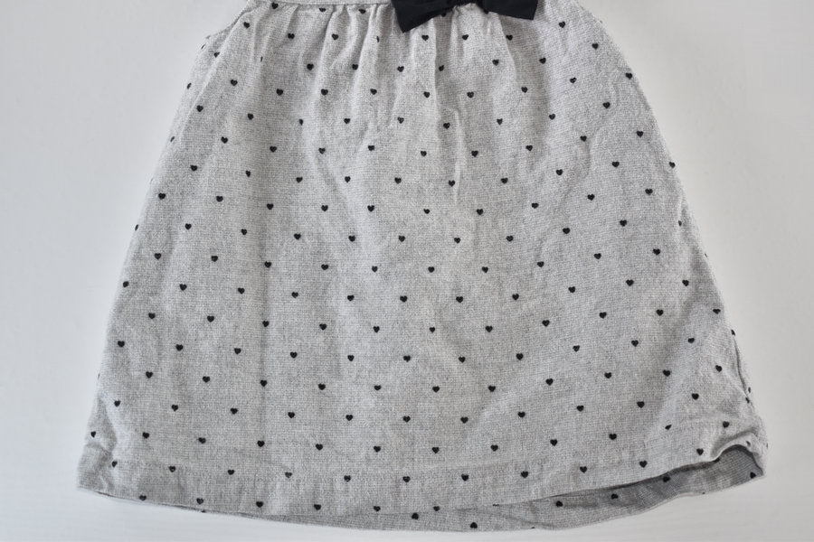 Heart print lined dress