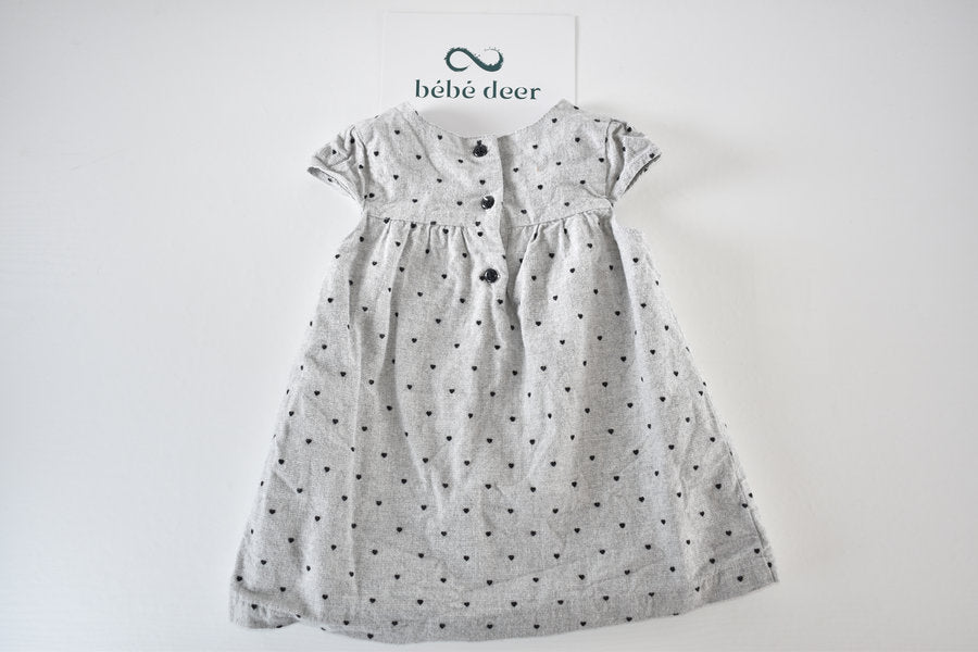 Heart print lined dress
