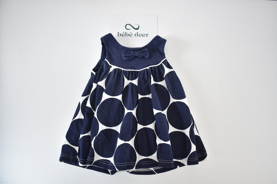 Spot print sleeveless dress