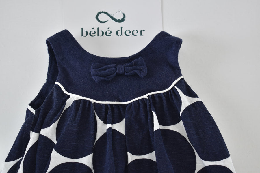 Spot print sleeveless dress