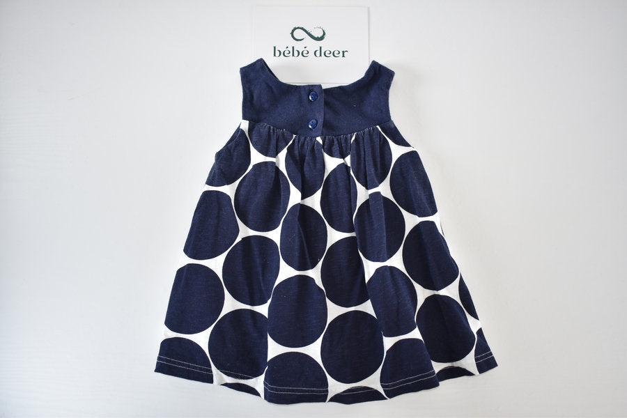 Spot print sleeveless dress
