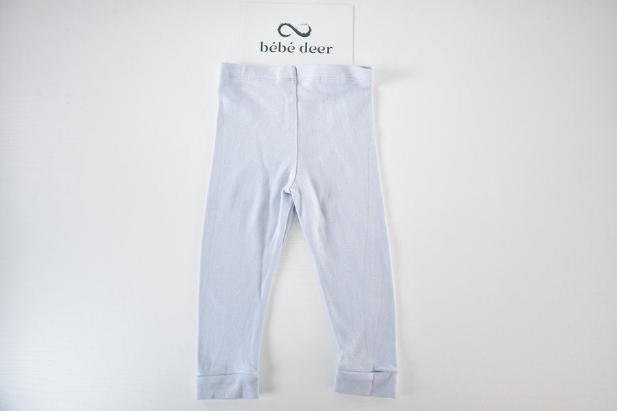 Polka dot light blue leggings
