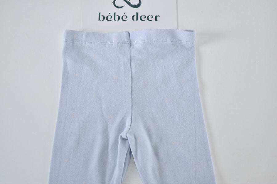 Polka dot light blue leggings