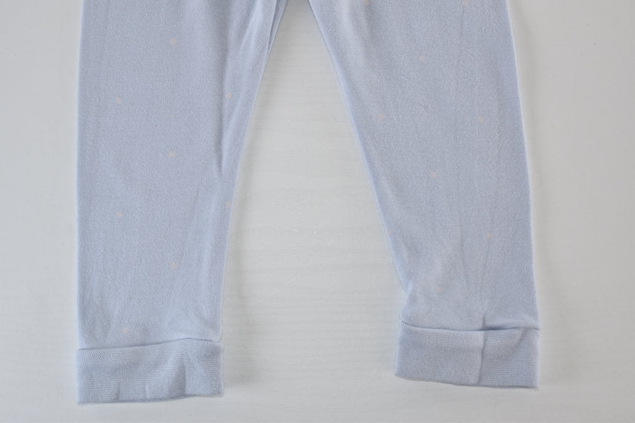 Polka dot light blue leggings