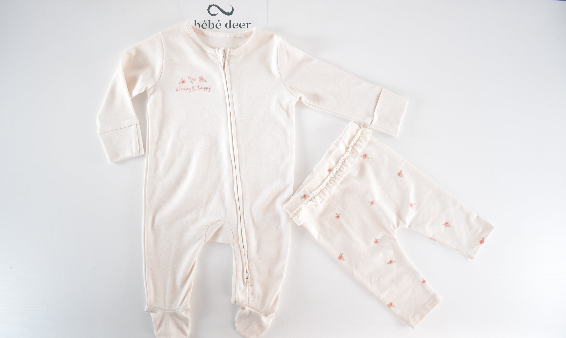 Floral sleepsuit and leggings set