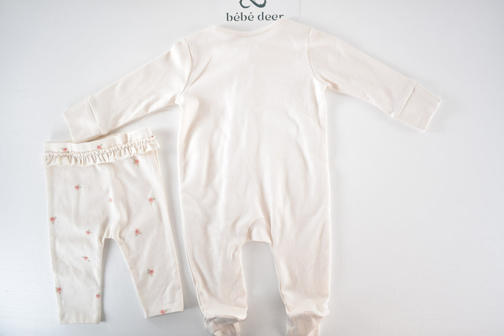 Floral sleepsuit and leggings set