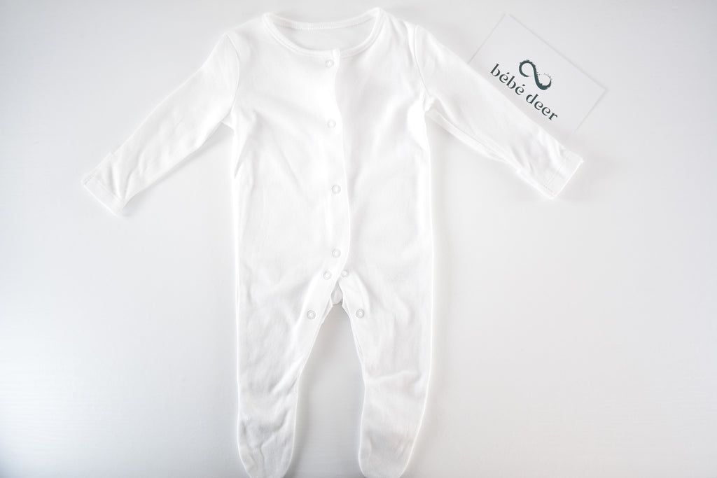 White cotton sleepsuit