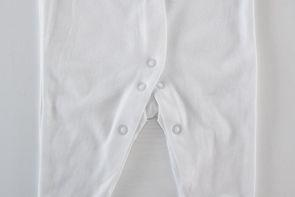White cotton sleepsuit