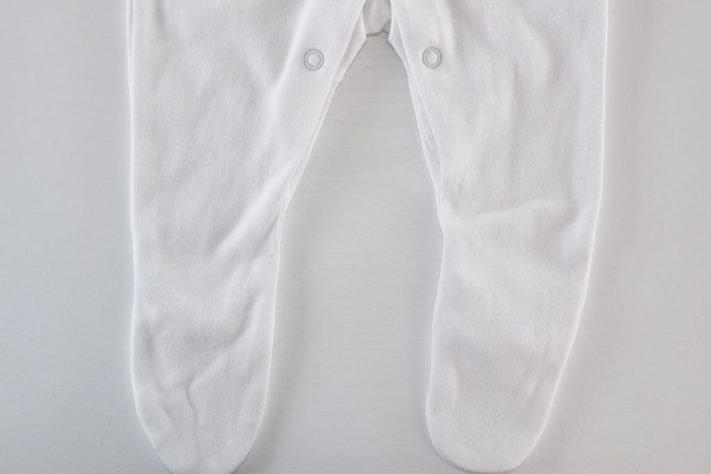 White cotton sleepsuit