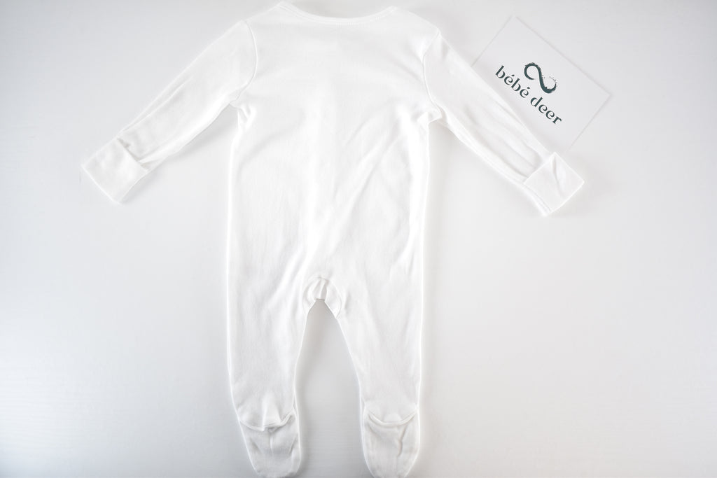 White cotton sleepsuit