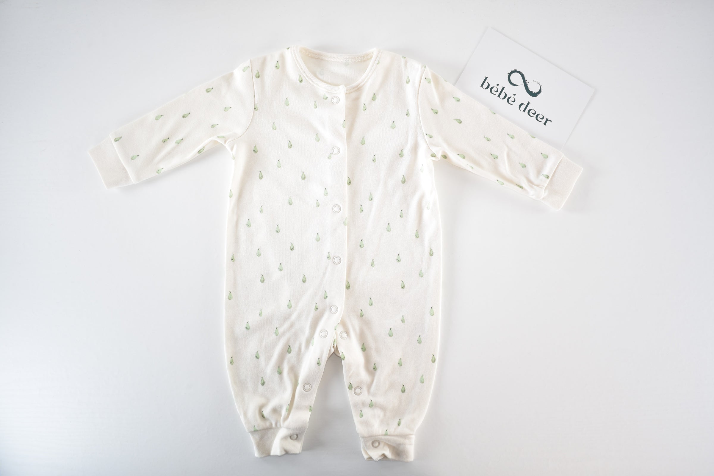 Pear print footless sleepsuit