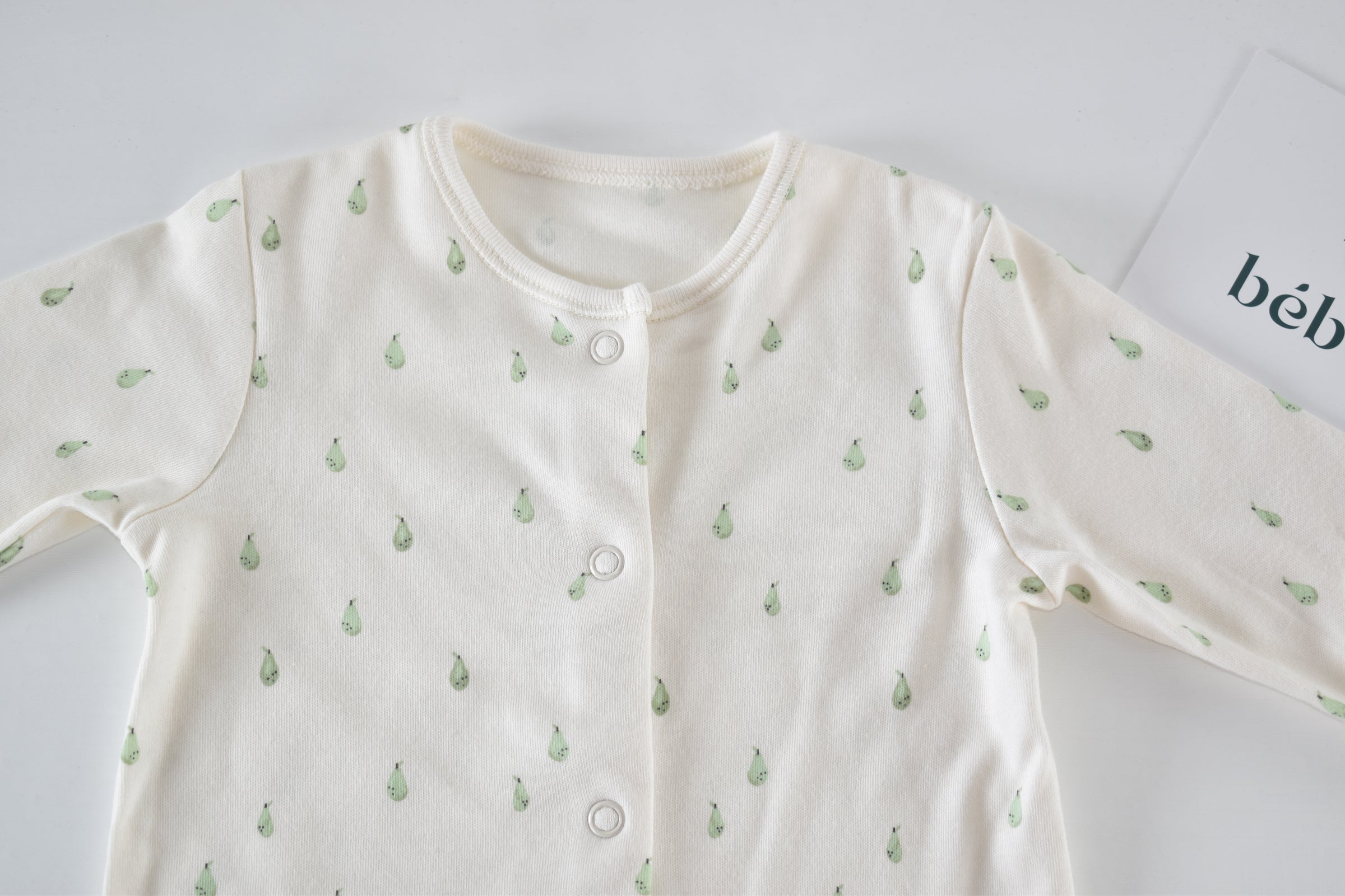 Pear print footless sleepsuit